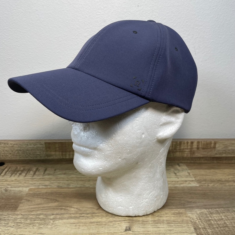 Lululemon Blue Athletic Baseball Cap Minimalist Hat Adjustable Run Training EUC